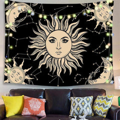 Lofaris Galaxy Fairytale Moon Abstract Pattern Wall Tapestry