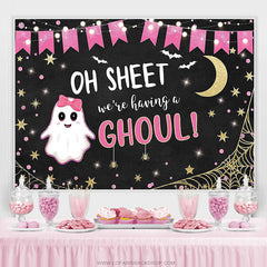 Lofaris Ghoul Cute Spooky Pink Gold Girl Baby Shower Party Backdrop
