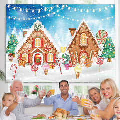 Lofaris Gingerbread House Candyland Xmas Baby Shower Banner