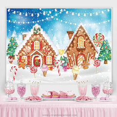 Lofaris Gingerbread House Candyland Xmas Baby Shower Banner