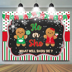 Lofaris Gingerbread Man Winter Christmas Baby Shower Backdrop