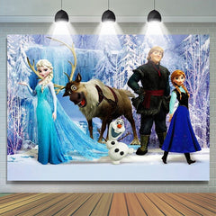 Lofaris Girl Frozen Elsa Princess Happy Birthday Party Backdrop