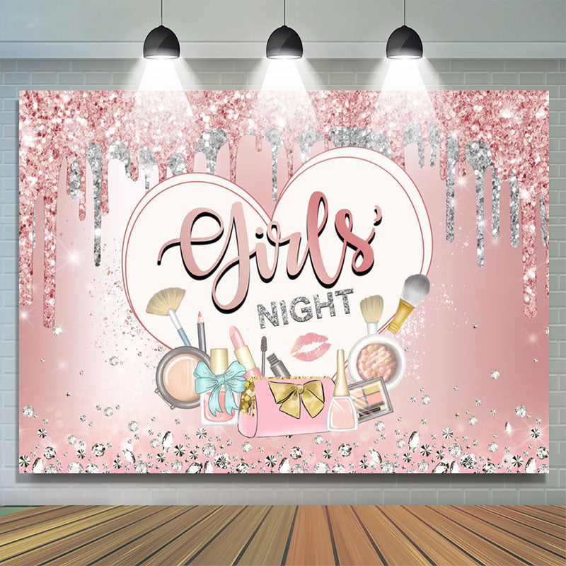 Lofaris Girls Night Glitter Makeup Bachelor Party Backdrop