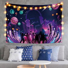 Lofaris Girls Party Night Trippy Funny Holiday Custom Tapestry