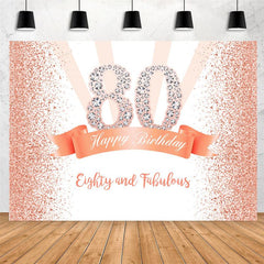 Lofaris Glitter and Golden Dots Happy 80th Birthday Party Backdrop