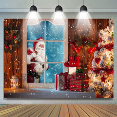 Lofaris Glitter And Warm House Santa Claus Outside Window