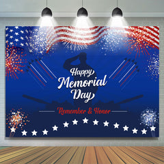 Lofaris Glitter Blue Stars And Stripes Memorial Day Backdrop