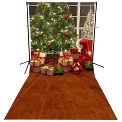 Lofaris Glitter Christmas Tree Wood Floor Backdrop For Photo