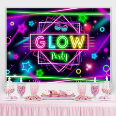 Lofaris Glitter Glow Party And Abstract Lines Birthday Backdrop