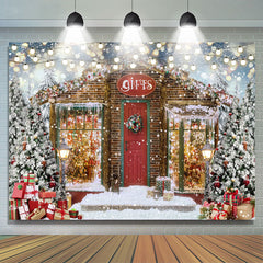 Lofaris Glitter Light Christmas Tree Gift Snow Winter Backdrop