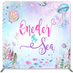 Lofaris Glitter Oneder The Sea Double-Sided Backdrop for Birthday