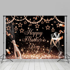 Lofaris Glitter Rose Golden Happy Mothers Day Theme Backdrop