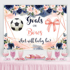 Lofaris Goals and Bows Cute Floral Baby Shower Backdrop