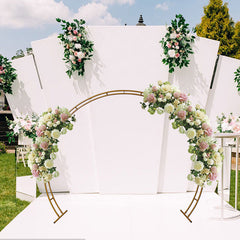 Lofaris Gold Bilayer Metal Balloons Floral Wedding Arch Stand