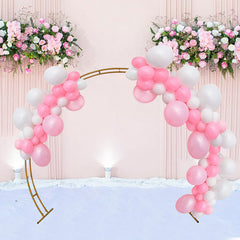 Lofaris Gold Bilayer Metal Balloons Floral Wedding Arch Stand