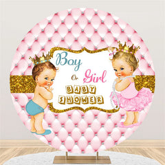 Lofaris Gold Glitter Pink Backdrop For Baby Shower