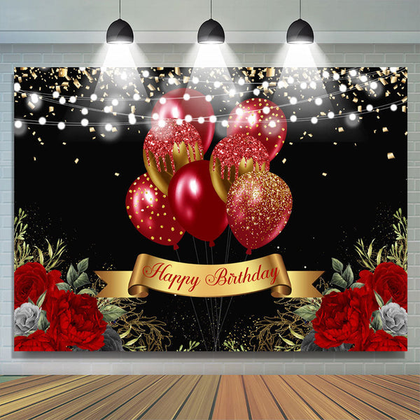 Shop black gold and red birthday party decorations for Sale on