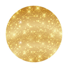 Lofaris Gold Sparkle Glitter Bokeh Party Round Backdrops