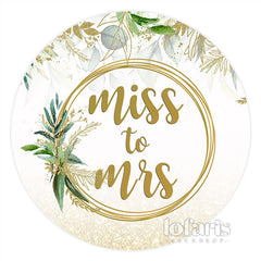 Lofaris Golden Circle Floral Leaves Special Wedding Backdrop