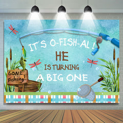 Lofaris Gone Finshing Pool Themed Happy 1St Birthday Backdrop