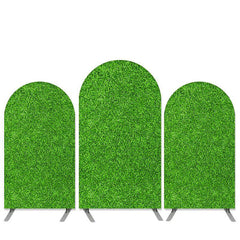 Lofaris Grassland Theme Green Leaves Arch Backdrop Kit Banner