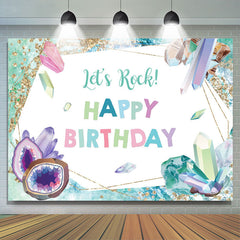 Lofaris Green And Glitter Crystal Above Sea Birthday Backdrop