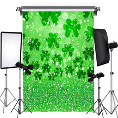 Lofaris Green Glitter Bokeh Happy St. Patrick’S Day Backdrop