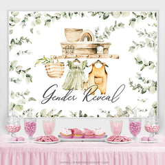 Lofaris Green Leaves Baby Shower Gender Reveal Backdrop