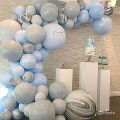 Lofaris Grey DIY 134 Pack Balloon Arch Kit | Party Decorations - Blue