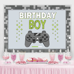 Lofaris Grey Game Machine Happy Birthday Party Backdrop For Boy