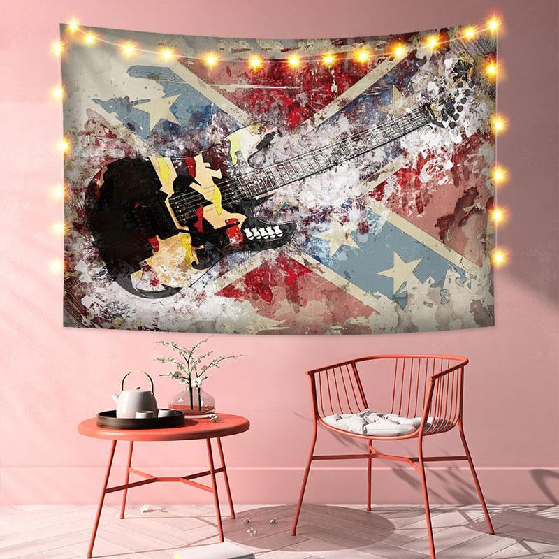 Lofaris Guitar Novelty Abstract Painting Style Custom Tapestry