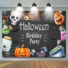 Lofaris Halloween Happy Birthday Party Themed Backdrop For Kids