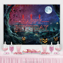 Lofaris Halloween Theme Moon Night Backdrop For Happy Birthday