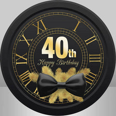 Lofaris Happy 40th Birthday Round Backdrop Kit For Party