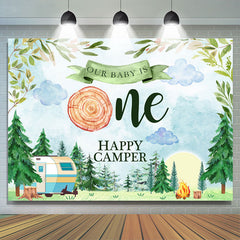 Lofaris Happy Camper For First Birthday Cute Backdrop