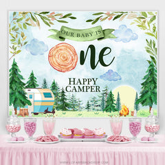 Lofaris Happy Camper For First Birthday Cute Backdrop