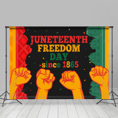 Lofaris Happy Juneteenth Fist Celebration Holiday Backdrop