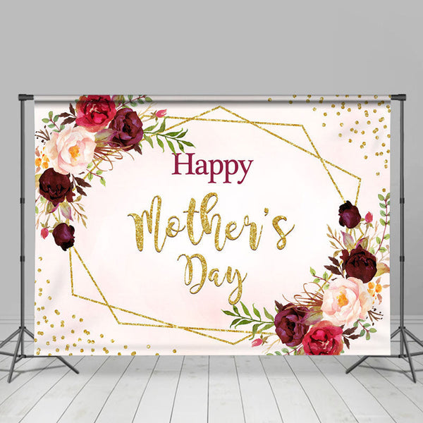 Happy Mothers Day Pink and Red Roses Party Backdrop – Lofaris