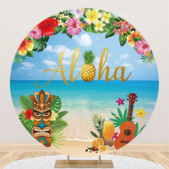 Entertainment Hawaiian Theme Luau Party Round Backdrop - Diameter  5Ft/60inch/1.5M