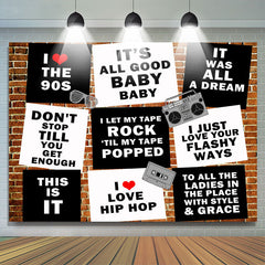 Lofaris Hip Hop Its All Good Baby 90s Brick Backdrop For Boy