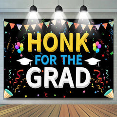 Lofaris Honk For The Grad Balloon Ribbon Sweet Backdrop