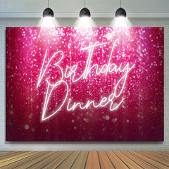 Lofaris Hot Pink Bokeh Happy Birthday Dinner Party Backdrop