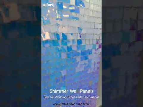 Dream Blue Shimmer Wall Panels for Birthday Party Decor