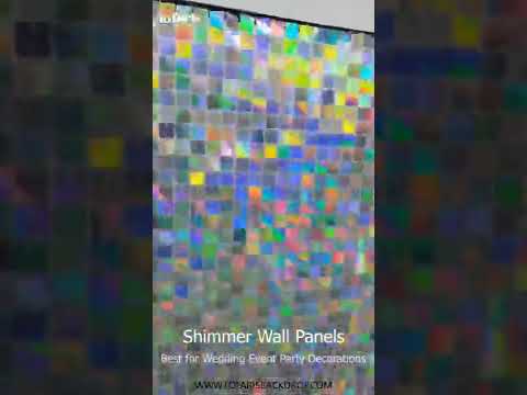 Symphony Silver Shimmer Wall Panels for Party Decorations