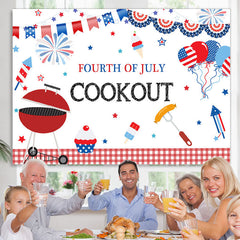 Lofaris Independence Day Cookout Bbq Party Banner Backdrop