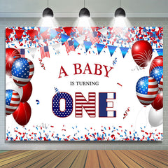 Lofaris Independence Day Theme 1st Birthday Party Backdrop