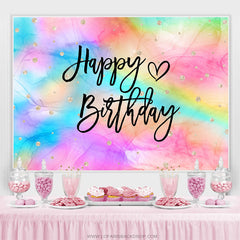 Lofaris Iridescent Dots Birthday Party Backdrop For Girl