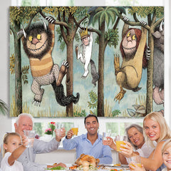 Lofaris Jungle King Of All The Wild Things Baby Shower Backdrop