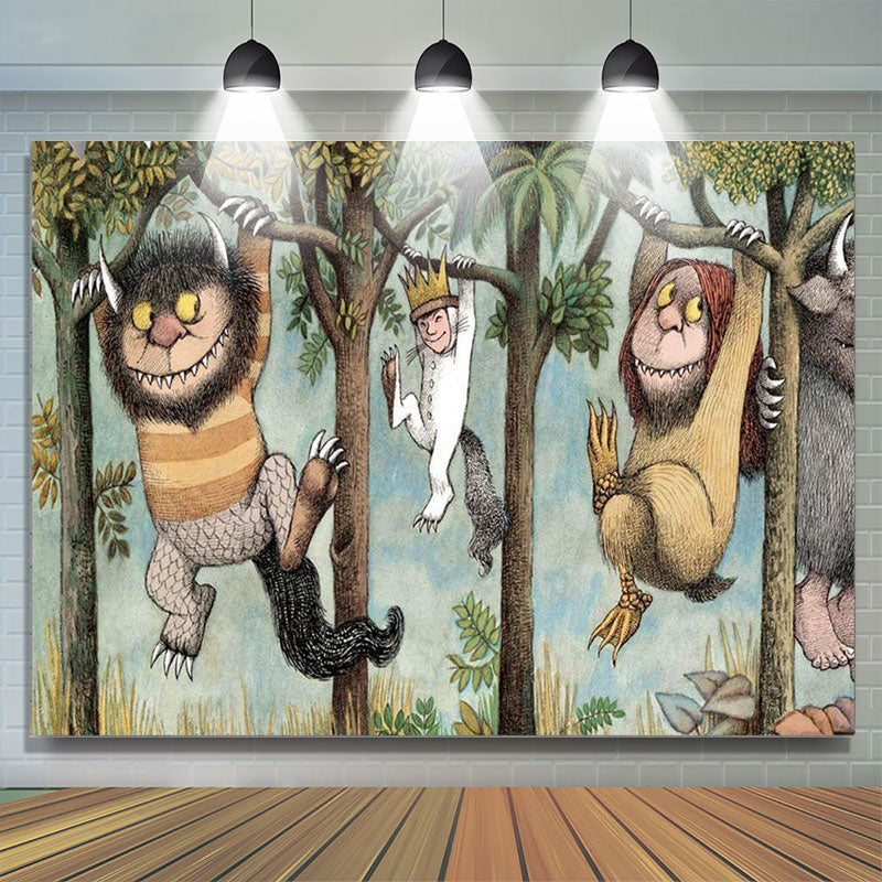 Lofaris Jungle King Of All The Wild Things Baby Shower Backdrop