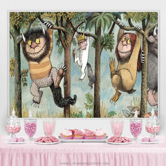 Lofaris Jungle King Of All The Wild Things Baby Shower Backdrop